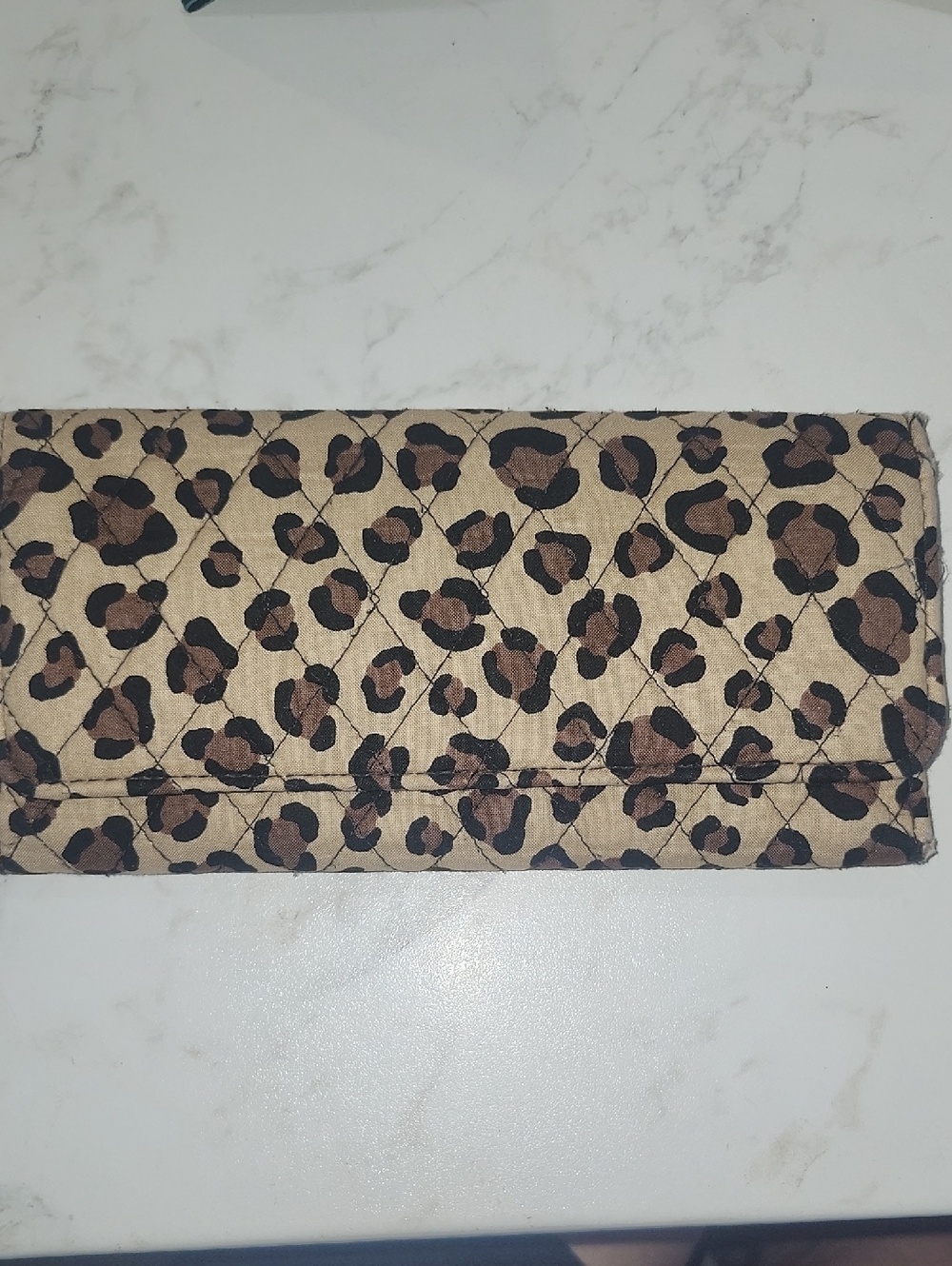 Vera Bradley Leopard Print Quilted Magnetic Closure Wallet